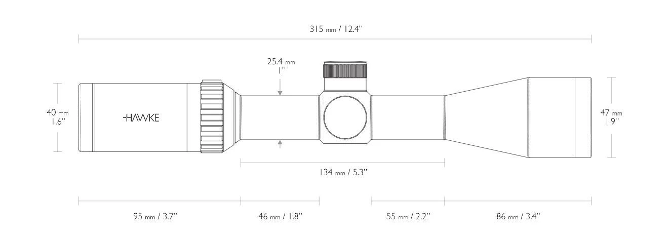 Hawke Sport Optics Vantage 3-9x40 30/30 Duplex Scope 4 Hawke Sport Optics Vantage 3-9x40 30/30 Duplex Scope - Image 2