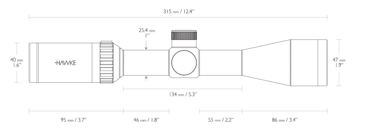 Hawke Sport Optics Vantage 3-9x40 30/30 Centre Cross IR Scope 4 Hawke Sport Optics Vantage 3-9x40 30/30 Centre Cross IR Scope - Image 2