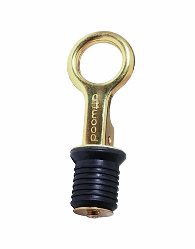 Attwood 7524A7 Brass Snap Handle Drain Plug - 1 in. 3 Attwood 7524A7 Brass Snap Handle Drain Plug - 1 in.