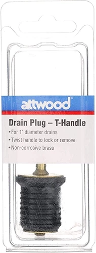 Attwood 7526A7 Brass Handle T-Handle Drain Plug 4 Attwood 7526A7 Brass Handle T-Handle Drain Plug - Image 2