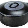 Lodge Dutch Oven w/Loop Handles & Iron Cover -Outlet Sporting Goods Store 7590636 1 1