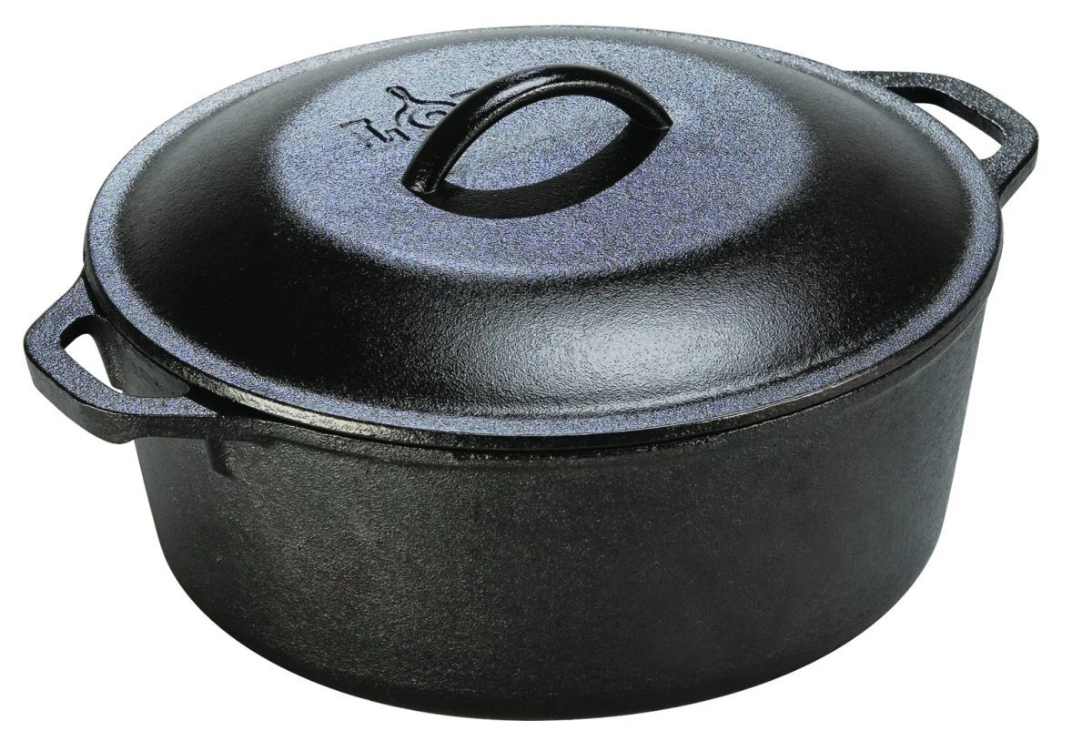 Lodge Dutch Oven w/Loop Handles & Iron Cover 3 Lodge Dutch Oven w/Loop Handles & Iron Cover