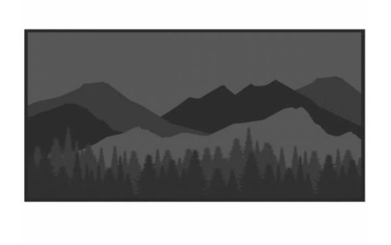 Kuma 18" x 9" Mountain Wilderness Outdoor Mat, Black/Grey 3 Kuma 18" x 9" Mountain Wilderness Outdoor Mat, Black/Grey