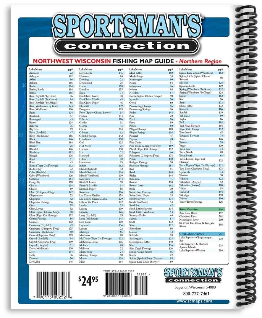 Sportsman's Connection Northwest Wisconsin Northern Region Fishing Map Guide 4 Sportsman's Connection Northwest Wisconsin Northern Region Fishing Map Guide - Image 2