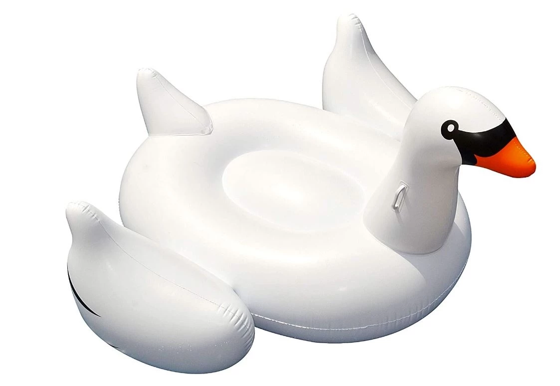 Swimline Giant Swan Inflatable Ride-On Pool Float 3 Swimline Giant Swan Inflatable Ride-On Pool Float
