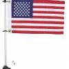 Taylor Made Pontoon Flag Pole Socket with U.S. Flag -Outlet Sporting Goods Store 921
