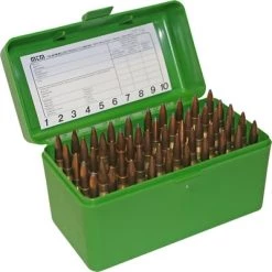 MTM Molded Case-Gard Rifle Ammo Box, 50 rd