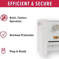 Fahrenheat White Portable Electric Hydronic Baseboard Heater - 1500 W, 120 V -Outlet Sporting Goods Store 9880011 2