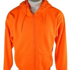 WFS Hooded Zip Blaze Orange Sweatshirt