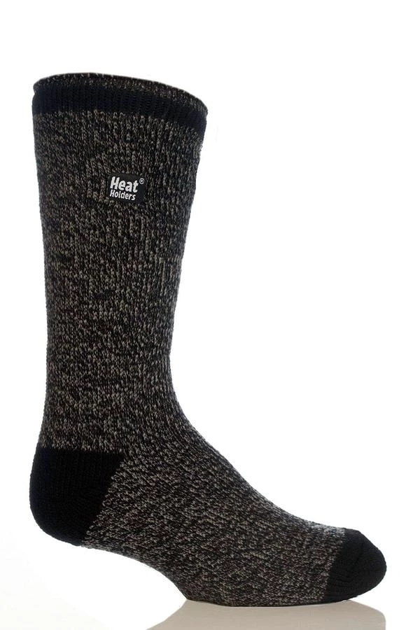 Grabber Heat Holders Men's Twist Socks - Black/Gray 3 Grabber Heat Holders Men's Twist Socks - Black/Gray