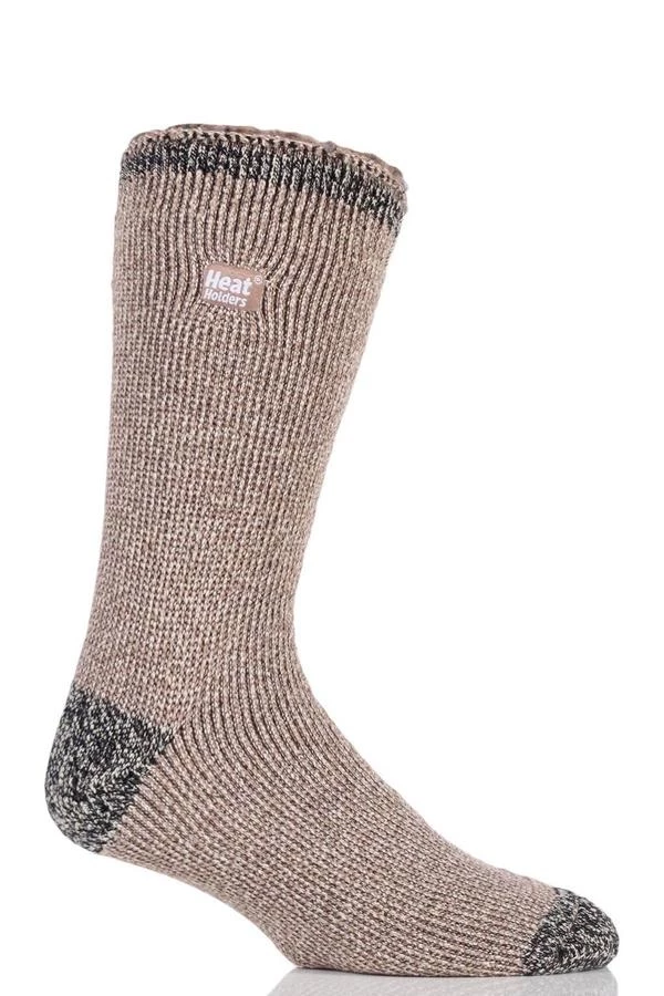 Grabber Heat Holders Men's Twist Socks - Clay/Black 3 Grabber Heat Holders Men's Twist Socks - Clay/Black