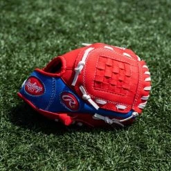 Rawlings Players 9 in. Red Baseball/Softball Glove With Soft Core Ball - Youth, Left Hand -Outlet Sporting Goods Store pl91sr 6 1
