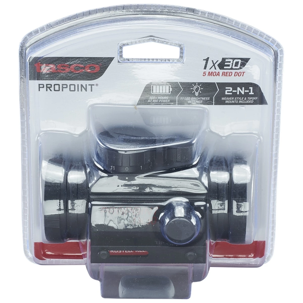Tasco ProPoint 1x30mm Fixed Magnification Red Dot Sight 6 Tasco ProPoint 1x30mm Fixed Magnification Red Dot Sight - Image 4
