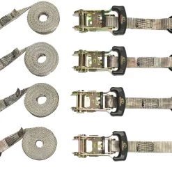 Mossy Oak Break-Up Infinity Camo 1" x 10' Ratchet Tie Down Straps (2,500 lb Tension Strength), 4 Pack